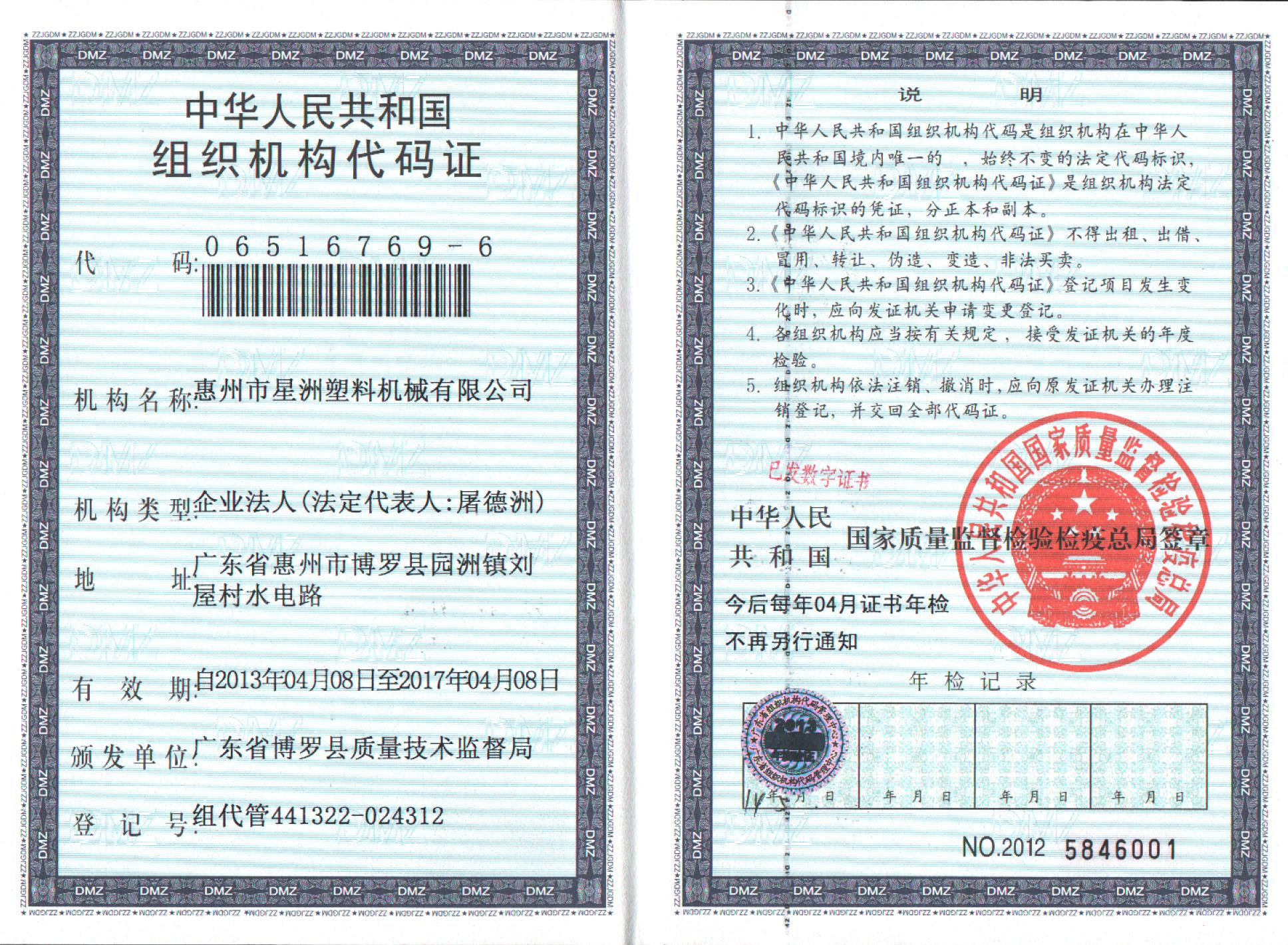 組織機(jī)構(gòu)代碼證